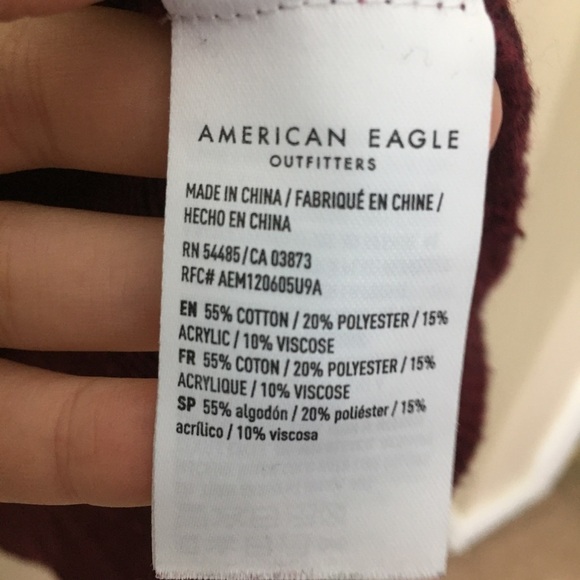 American Eagle Maroon Jegging Fit Knit Sweater - Picture 7 of 9